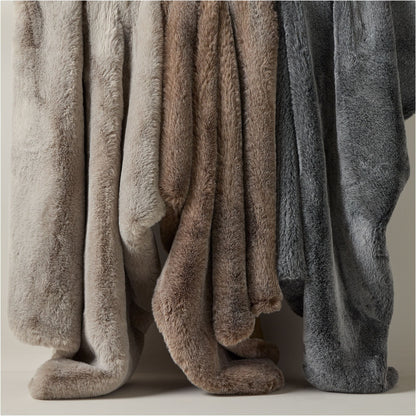 Faux Fur Chinchilla Throw